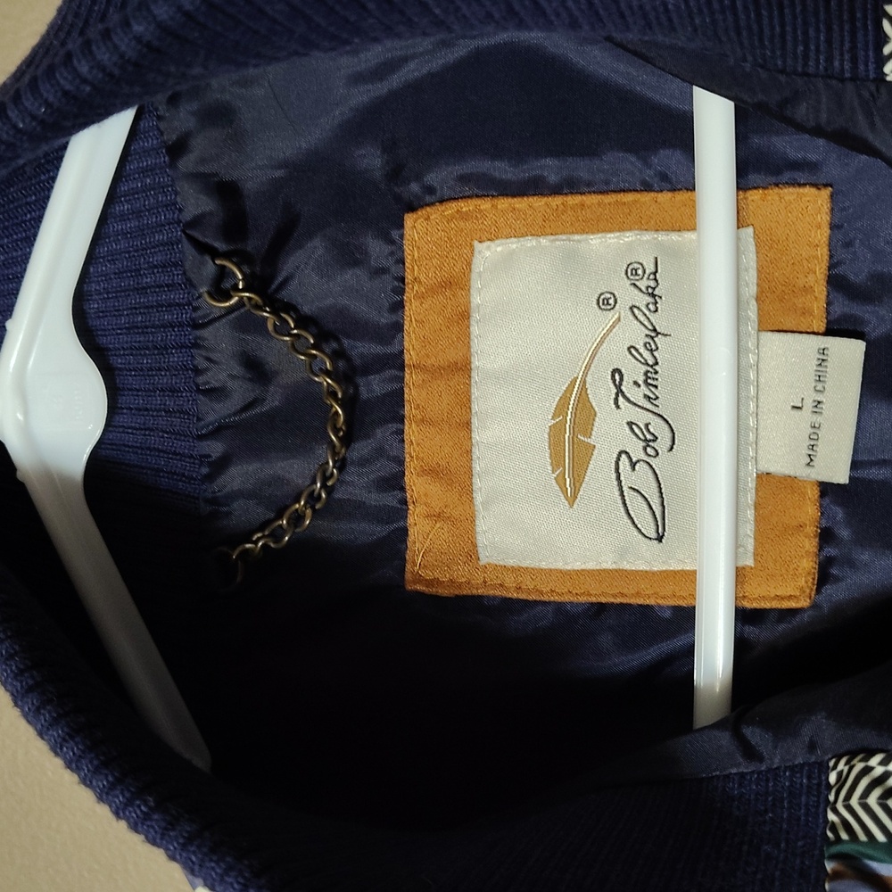 Bob Timberlake Blue & Tan Plaid Puffer Full Zip Vest Size L - Picture 8 of 8